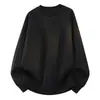 Sudadera con capucha de estilo americano, color sólido, peso pesado, retazos, cuello redondo para hombre, nuevo estilo primavera/otoño, top casual de manga larga fresco y guapo para adolescentes