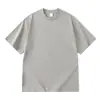 Mq Novo Modelo Algodão Puro Fio Duplo 260g Peso Pesado Manga Curta Estilo Americano Transfronteiriço Manga Curta Marca Tendência Cor Sólida Camiseta Corte Solto Oversized
