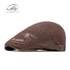 Boina de Algodón Estilo Coreano para Hombre, Gorra de Pato Retro Británica para Primavera y Verano, Gorra Artística de Pintor para Jóvenes, Gorra Adelantada para Mujer, Moderna