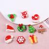 Accesorios de resina, crema de pegamento, hechos a mano, bricolaje, zapatos con agujeros, hebillas, accesorios, horquillas, dibujos animados, arte de uñas, mini alce navideño.