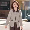 Elegante Abrigo de Lana de Primavera y Otoño para Madre 2026 Nuevo Estilo Elegante Top Corto de Lana para Mujeres de Mediana Edad y Mayores