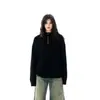 Estilo Americano e Coreano Transfronteiriço Estilo Preguiçoso Simples Malha de Gola Henley com Cinco Botões Tricô Tricô Masculino e Feminino Tricô Quente Tendência