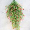 Atacado de fábrica transfronteiriço simulação eucalipto camélia pendurado flor de simulação rattan pendurado plástico artificial flores artificiais flores de exterior