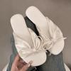 Sandalias Elegantes con Faldas, Nuevos Zapatos de Lazo de Suela Blanda para Mujer 2025, Sandalias Planas de Playa con Puntera Descubierta