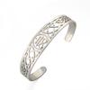 Pulsera Ajustable de Puño Cruzado Más Vendida Sello Celta Amuleto Doble Forma de X Pulsera de Acero Inoxidable