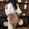 Nuevo Bolso de Mujer Otoño con Lunares 2026, Bolso de Hombro de Gamuza de Gran Capacidad, Bolso Tote Estilo Coreano, Bolso de Terciopelo Versátil para el Día a Día