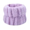 Anillo para el pelo de mujer de moda transfronterizo Banda para el pelo de maquillaje para casa Banda para el pelo semiacabada Felpa linda de color sólido Pulsera de lavado para la muñeca