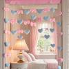 Decoração de Jardim de Infância Escolar Coração Estrela Laço Feminino Cortina Decorativa de Porta Quarto de Princesa Decoração de Parede