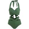 Bikini de cintura alta con tirantes y soporte de acero, nuevo estilo 2020 para mujer