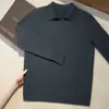 Suéter Masculino de Cashmere 100% Puro Gola Seagull Novo Casual de Negócios Pulôver Solto Tricotado Suéter Básico