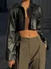 Estilo Europeu e Americano Outono e Inverno 2024 Explosões do AliExpress Roupas Biker Sexy para Mulheres Jaqueta de Couro Feminina
