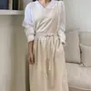Avental Estilo Ins Japonês 5108cm, Vestido Avental de Algodão e Linho Estilo Coreano, Avental para Jardinagem e Trabalhos Artísticos