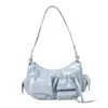 Bolso Axila Personalizado Estilo Coreano Estilo Motociclista para Mujer, Nuevo Primavera 2026 Textura Retro Versátil Bolso de Hombro y Cruzado