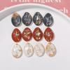 Parche ovalado de resina con lámina de oro vintage de alta calidad con diseño de nicho, accesorios para el cabello DIY, horquillas para el cabello femeninas, accesorios al por mayor