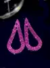 Amazon Pendientes Largos Geométricos de Corte Coloridos con Forma de Gota de Agua para Mujer Pendientes de Pedrería Brillantes de Lujo de Alta Gama Pendientes