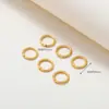 Anillo abierto de cobre chapado en oro de 18 quilates, electrochapado engrosado, accesorios de joyería hechos a mano para bricolaje, conector de anillo de hierro para llaves al por mayor