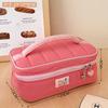 Bolsa de Cosméticos de Aspecto Elegante y Linda, Corazón Femenino, Bolsa de Almacenamiento de Productos para el Cuidado de la Piel de Gran Capacidad, Bolso de Mano, Bolsa de Aseo de Viaje