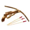 Mini Ballesta de Madera Maciza Juguete Infantil para Exteriores Niños Competición Deportiva de Tiro Padre-Hijo Arco y Flecha de Resina Goma Suave Madera de Bambú