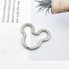 Llavero personalizado con hebilla, anillo, Mickey, estrella de cinco puntas, amor, forma de dibujos animados, accesorios, llavero, llavero con forma DIY