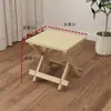 Taburete plegable engrosado para uso doméstico, taburete portátil para cambiarse los zapatos, banco pequeño para niños, taburete de pesca para exteriores, silla de madera maciza