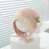 Chapéu de Bebê Outono e Inverno Menina Princesa Fofo Super Fofo Lã Proteção de Orelha Chapéu Menina Doce Renda Palácio Chapéu