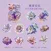 Paquete de Pegatinas para Mascotas Yiniao de Varios Tamaños, Serie Floral Dorada, 20 Pegatinas de Material con Temática Floral para Creación de Escenas, 6 Opciones para Elegir