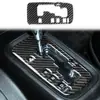 Adecuado para modelos Jeep Wrangler 11-17, juego completo de decoración interior de fibra de carbono para el logotipo del volante y el marco del interruptor del aire acondicionado