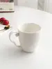 Annie Garden Pedido de Exportação Caneca de Cerâmica com Renda Floral em Relevo Estilo Europeu Xícara de Leite para Café da Manhã