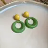 Pendientes de gota de resina Ankora Rojo Plata Aguja Estilo Casual Simples Versátiles de Moda Elegantes