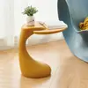 Mesa Auxiliar Pequeña Creativa Nórdica, Mesa de Esquina Simple Moderna, Mesa Pequeña para Sofá de Sala de Estar, Mesa de Café de Forma Irregular, Mesa de Noche Única