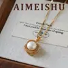 Collar de Cadena para Clavícula de Perla de Agua Dulce Natural con Circonita Microincrustada, Moda Versátil Retro Francesa, Cadena para Clavícula de Lujo Ligero de Alta Gama