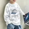 Moletom pullover masculino para inverno 2026 outono e inverno novo estilo para crianças de meia-idade e grandes, camisa base estilosa e moderna atacado