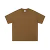 Camiseta de Algodão de Xinjiang 330g Pesada 100% Algodão Manga Curta para Homens e Mulheres, Respirável de Verão Solta Manga Meia Manga Cor Sólida Atacado de Fábrica Transfronteiriço