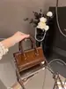 Bolso Retro de Leopardo de Diseño de Nicho para Mujer 2025 Nuevo Bolso Cuadrado Pequeño Versátil Bolso Cruzado con Cadena Bolso de Hombro