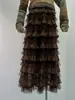Falda de Malla para Pastel para Mujer, Nuevo Estilo Coreano Otoño 2026, Súper de Ensueño, Artesanía Pesada, Hasta la Rodilla, Adelgazante, Dobladillo Amplio, Falda de Longitud Media, Media Falda