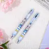 Prensa de tecido a granel caneta apagável cabeça ST azul cristal secagem rápida caneta gel apagável desenho animado fofo caneta apagável térmica