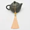 Chapéu com franjas de borla, coroa de metal, pingente de nó chinês, acessórios de joalheria, marcador de livro, acessório de cabeça, pingente para celular, borla pequena