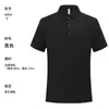 Sensação de alta qualidade, nylon-spandex, sem costura, seda gelada, camisa polo, roupa de trabalho, impressão de logotipo personalizado, lapela, manga curta, roupa de trabalho corporativa, verão