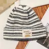 Gorro de Lana Holgado con Cordón Estilo Coreano para Mujer, Sombrero de Lana para Otoño e Invierno, Circunferencia de Cabeza Grande, Adelgazante de Cara, Versátil, Cálido, Protector de Orejas, Gorro de Punto