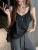 Camisola Elástica Estilo Perezoso y Relajado para Mujer, Nuevo Estilo de Verano, Top Holgado sin Mangas que Cubre los Lados del Pecho, Adecuado para Usar como Prenda Exterior