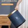 Lixeira Dupla Redonda Estilo Nórdico de Luxo Leve, Alto Valor Estético, Verde, para Uso Doméstico na Sala de Estar e Quarto, Lixeira de Plástico Impressa Atacado