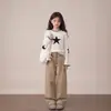 Casaco de Tricô Meninas 2026 Novo Estilo Este Ano Popular Item Quente Outono Super Bonito Estilo Coreano Manga Longa Roupa Infantil