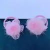 Otoño e invierno Nuevo Bebé banda de goma diadema de gasa infantil flor peludo lindo felpa estilo princesa alta elasticidad duradero súper hada