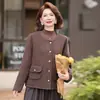 Abrigo holgado y estilizado para madres, nueva colección otoño 2026, ropa para mujeres de mediana edad y mayores de 50 años, abrigo de lana de doble cara