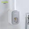 Dispensador Automático de Pasta de Dientes Montado en la Pared Portacepillos sin Taladro Herramienta Perezosa para Cepillarse los Dientes Exprimidor de Pasta de Dientes