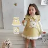 Ropa Infantil Zhele Vestido para Niña Invierno Dibujos Animados Chaleco de Lana para Niños Vestido de Princesa Vestido para Bebé Niña Clase a