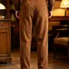 Calça Social Masculina de Veludo Cotelê Tamanho Europeu Transfronteiriça 2026, Calça Social Reta Casual Solta de Outono e Inverno, Calça Longa Masculina Vintage