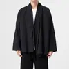 Nuevo Cardigan de Estilo Chino para Hombre con Solapa Cruzada y Atar Ropa Suelta Zen para Ceremonia del Té Ropa de Ermitaño Estilo Chino Hanfu Mejorado Ropa de Abrigo