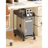Suporte de Gabinete de Computador Base de Gabinete de Mesa Bandeja Suporte Prateleira Móvel com Rodinhas para Escritório Casa