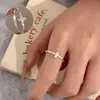 Anillo Pequeño, Exquisito y Sencillo de Mariposa de Plata de Ley 925 para Mujer con Diamantes, Diseño de Nicho, Apilable, Dedo Índice Versátil, Gama Alta